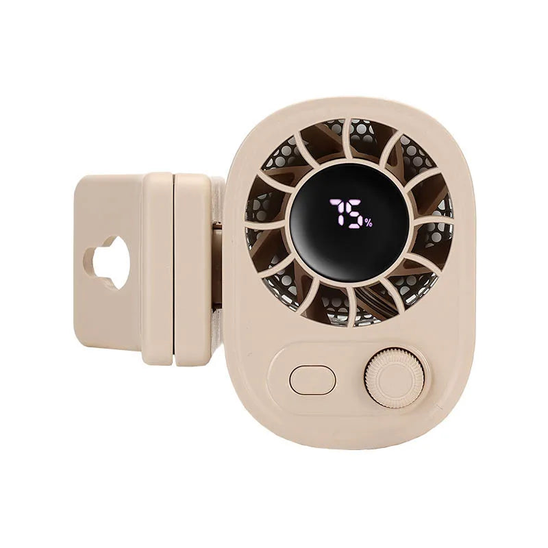 Car Clip on Fan Outdoor Clip Umbrella Fan Waist Clip Electric Fan 360° Rotatable 100-Speed USB Rechargeable Desktop Cooling Fan